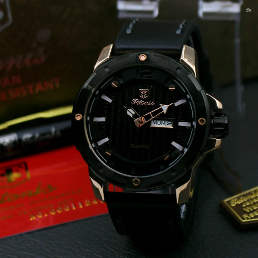 Arloji Kulit Pria Tetonis Paket