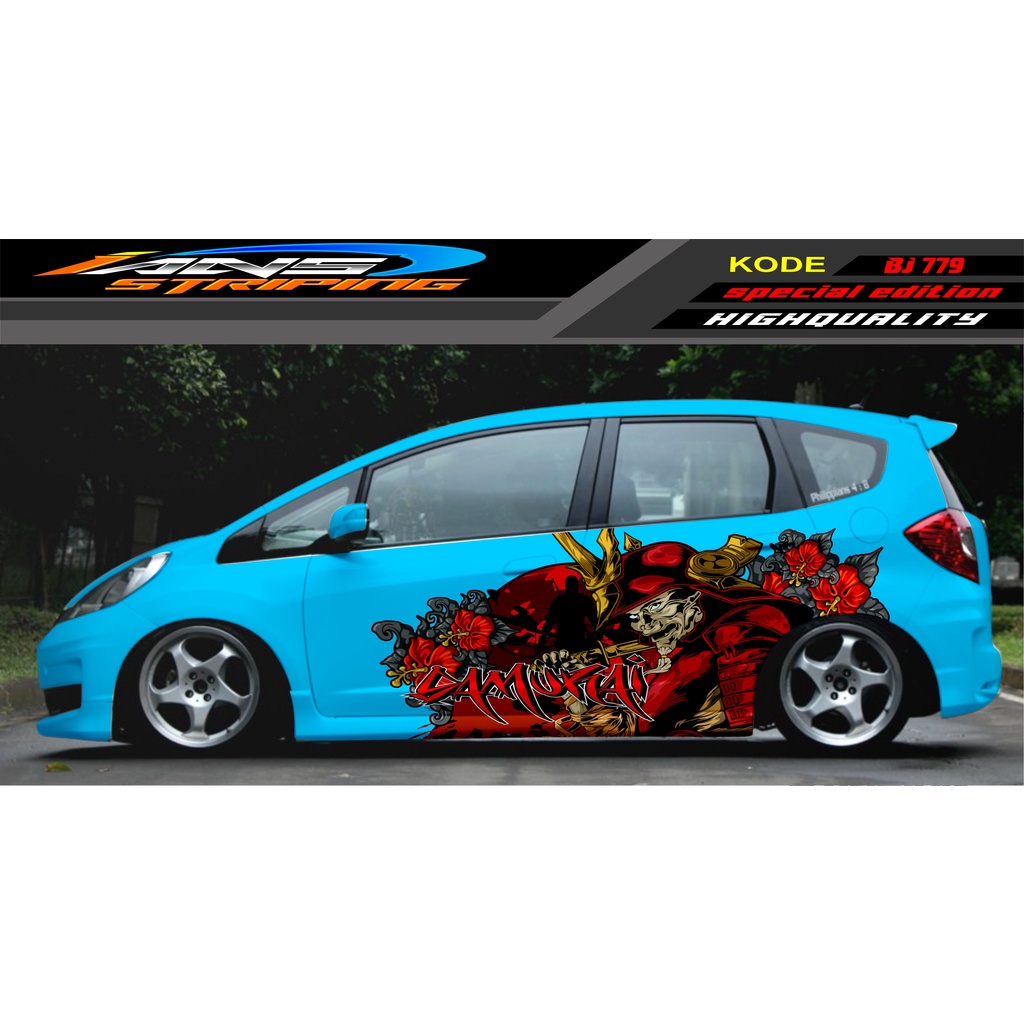 STIKER MOBIL JAZZ BRIO AVANZA SIGRA YARIS / STIKER VARIASI MOBIL / MODIF STICKER MOBIL