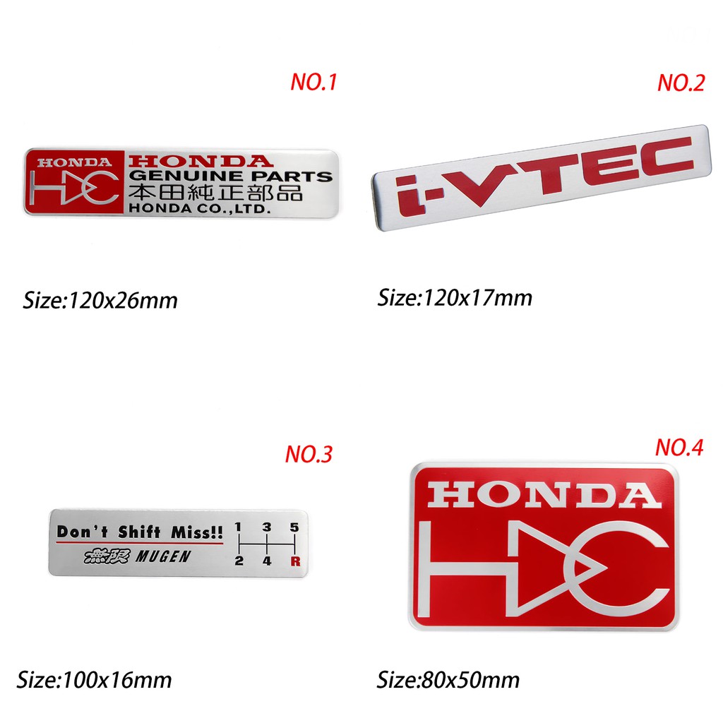 Stiker Emblem Logo Night Knight Honda Hdc Mugen Power I-Vtec Bahan Metal Untuk Bagasi Belakang Mobil