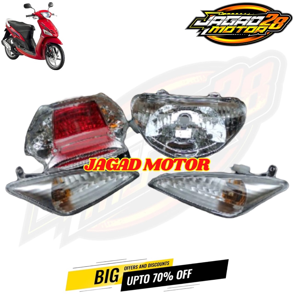 1 PAKET LAMPU DEPAN LAMPU SEN LAMPU STOP MIO SPORTY / LAMPU DEPAN LAMPU SEN SEIN DEPAN LAMPU STOP BELAKANG YAMAHA MIO SPORTY