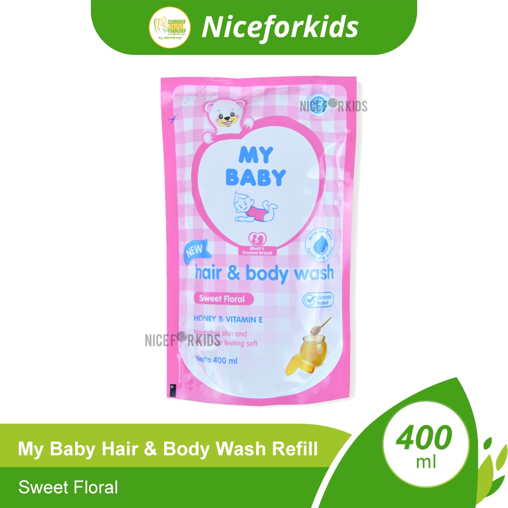My Baby Hair &amp; Body Wash Refill 400ml / Sabun Mandi 2in1 Refill 400ml