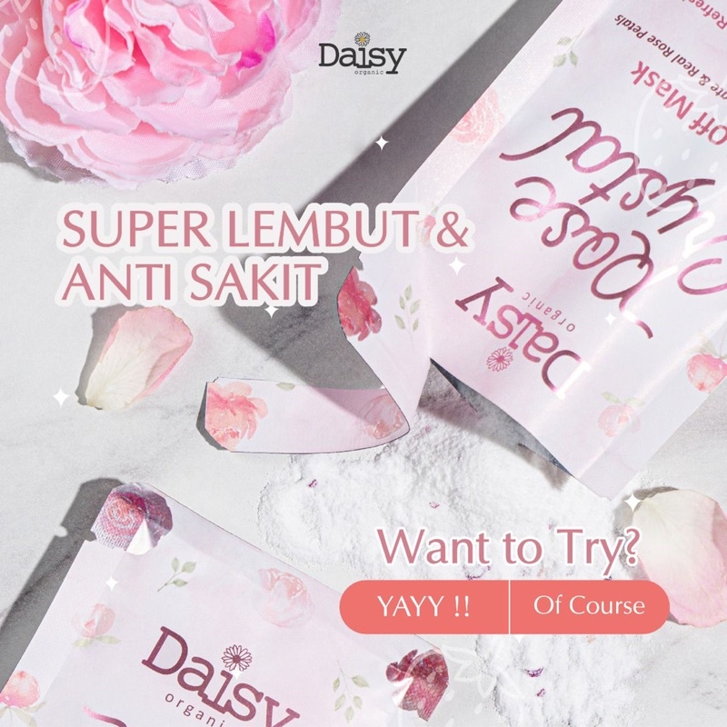 Daisy Organic Rose Crystal Peel Off Mask Menenangkan Kulit