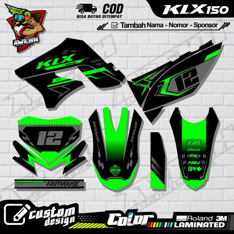 DECAL STIKER KLX 150 LAMA - DECAL KLX 150 S - KLX 150 L FULL BODY