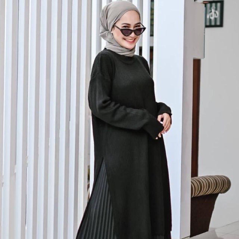 CUCI GUDANG!! Tunik Slit Rajut / Tunik Knited Belah