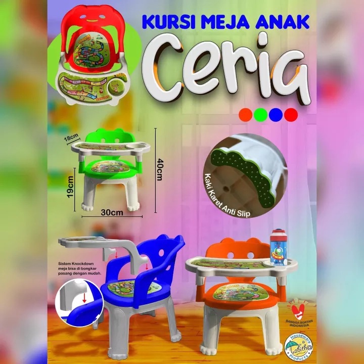 Meja Kursi Ceria Kursi makan bayi/kursi meja makan anak/kursi ceria Kursi Meja Ceria Kursi Anak Kursi Belajar Bangku Belajar Bangku Anak