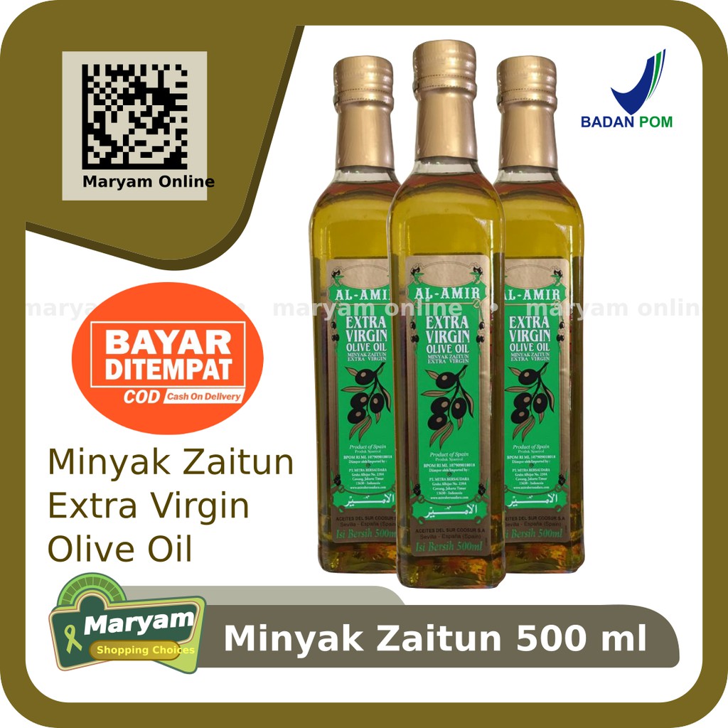 

MINYAK ZAITUN EXTRA VIRGIN AL AMIR 500 ML | Olive Oil 500 ml