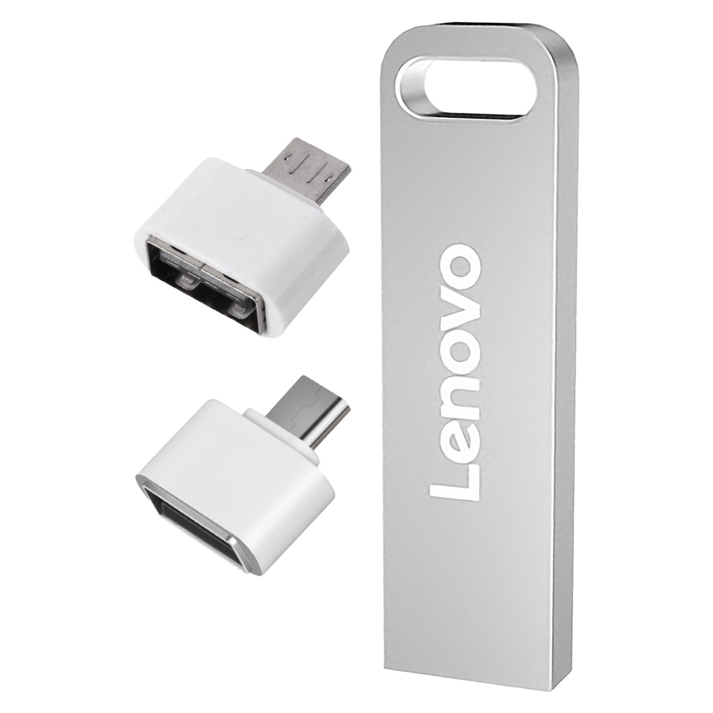 LENOVO Flashdisk USB 3.0 4GB / 8GB / 16GB / 32GB / 64GB / 128GB Kecepatan Tinggi Bahan Metal Untuk Laptop