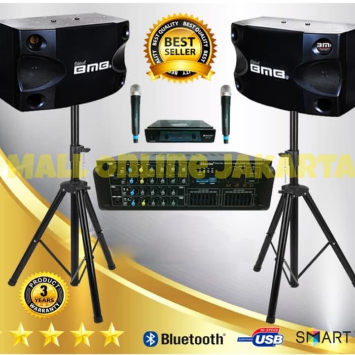 paket karaoke bmb 10 inch bluetooth original audio sound system