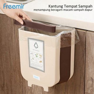 freemir Keranjang Tempat Sampah Lipat Gantung Portable Pintu Lemari