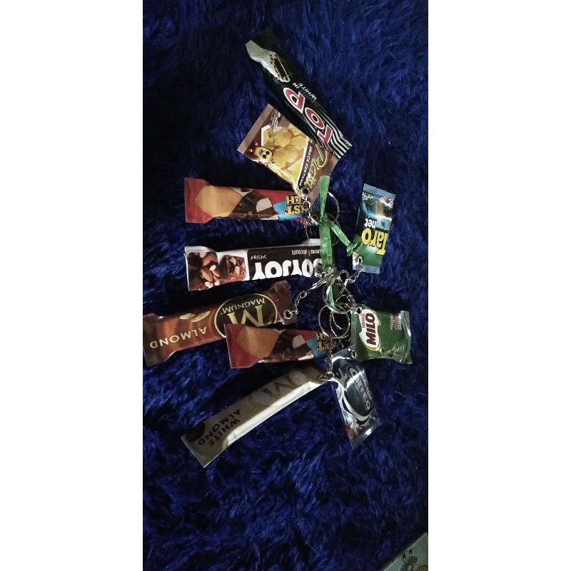 gantungan kunci snack miniatur