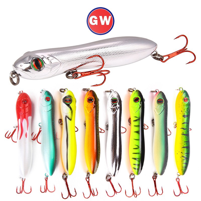 Top Water Lure Umpan Mancing 10cm/15.6g Sinking Minnow Umpan Pancing Buatan Umpan Pancing Alat Pancing Murah relix nusantara Snake Head Umpan Ikan Kail Pancing Alat Pancing Umpan Mancing