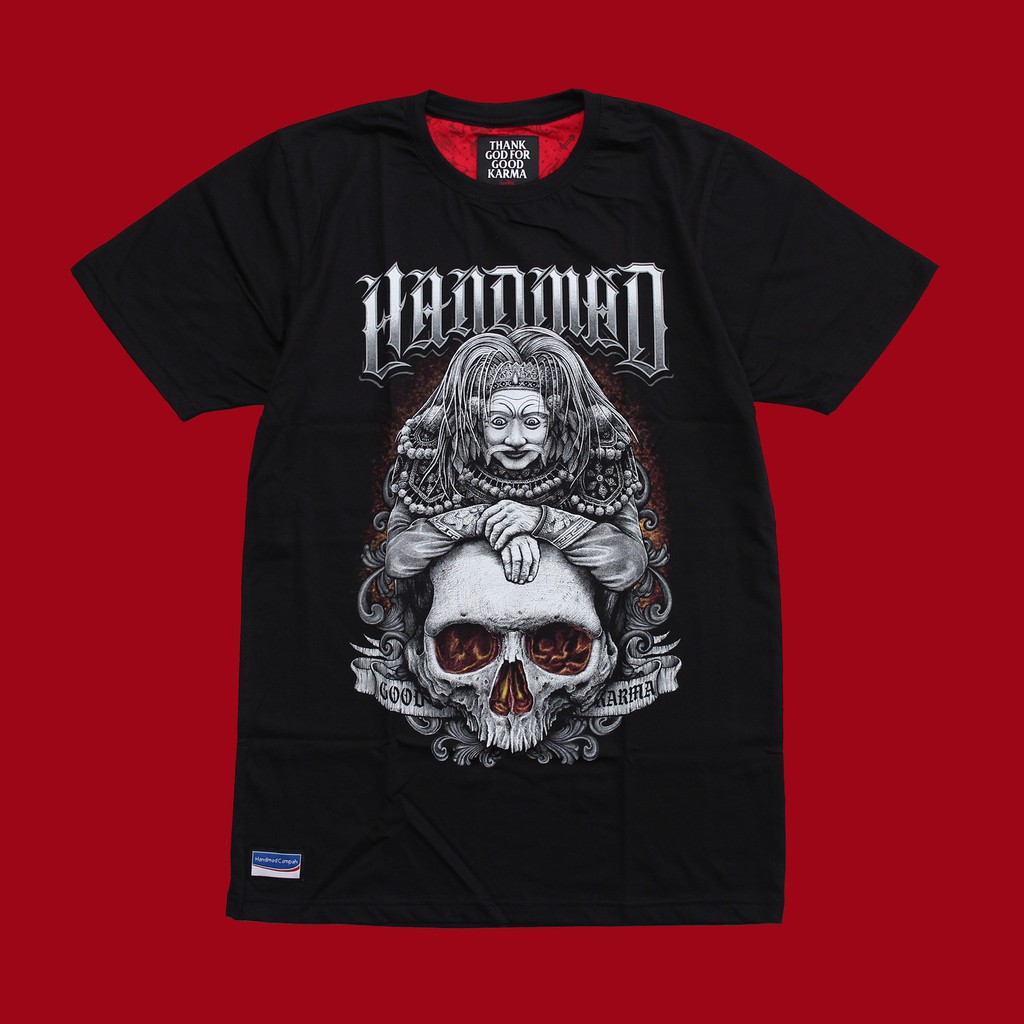 Baju Kaos HANDMAD - TOPENG TUA Black Men T-shirt