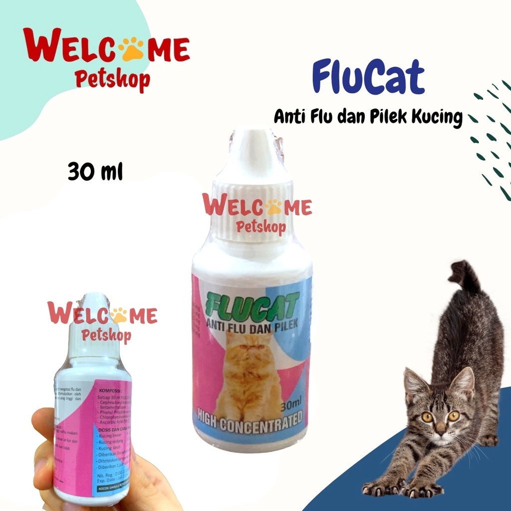 Flucat Drop Obat Kucing Anti Flu Pilek Ingusan Bersin Flu Cat 30ml