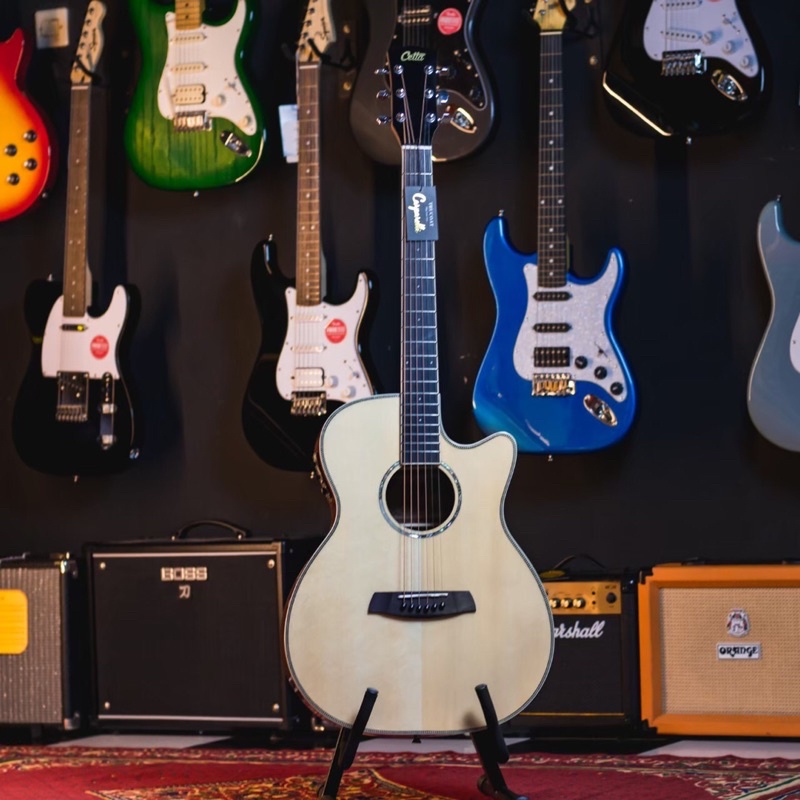 GITAR AKUSTIK CETTA OM28CE OM 28 CE NATURAL
