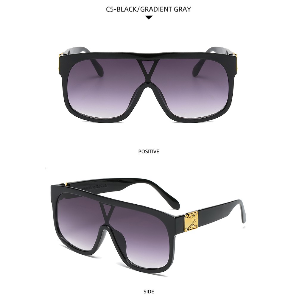 2021 new fashion big frame one-piece square ins sunglasses