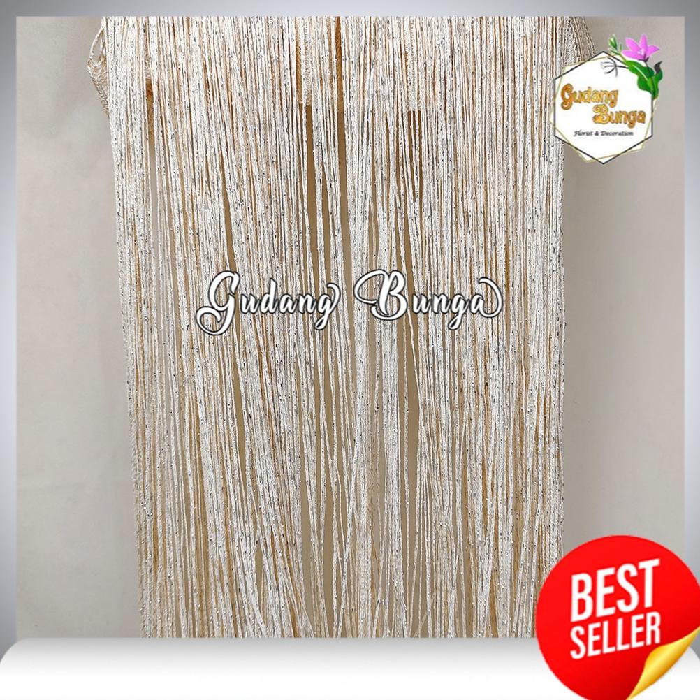 Tirai Benang Gliter 3X3 /Tirai Dekor/Tirai Gorden/ Tirai Hias