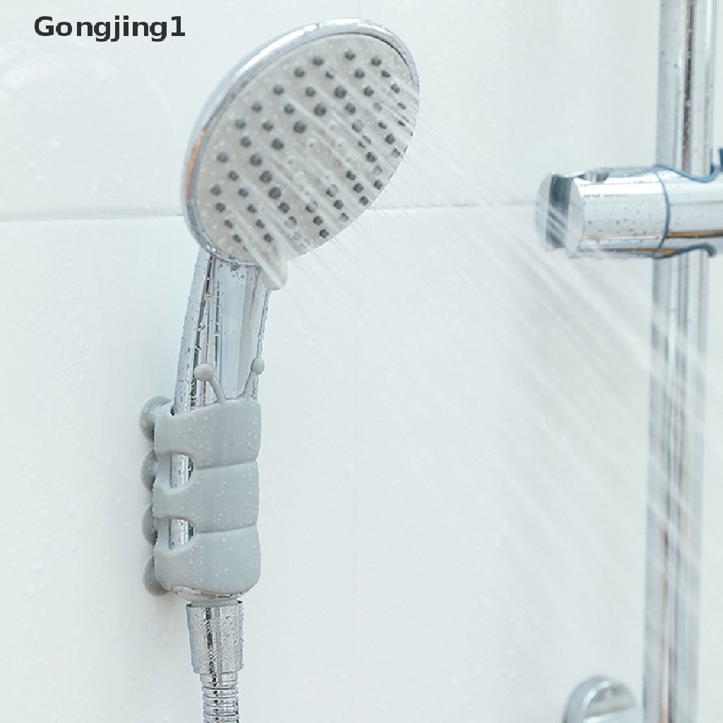 Gongjing1 Holder Kepala Shower Portable Bahan Silikon Untuk Kamar Mandi