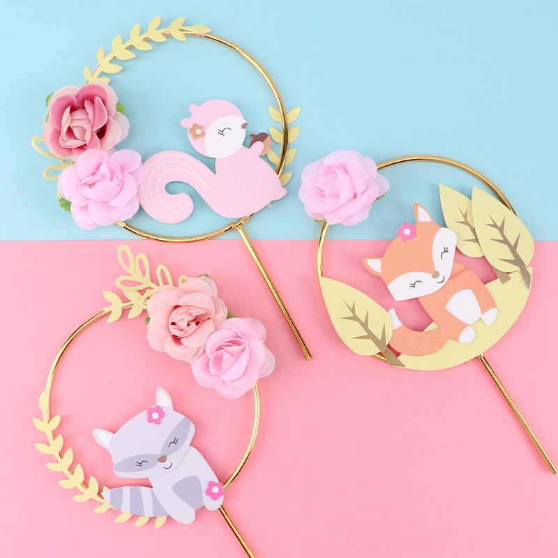 Cake Topper Desain Rubahtupaibunga Untuk Dekorasi Kue Ulang Tahun Anak