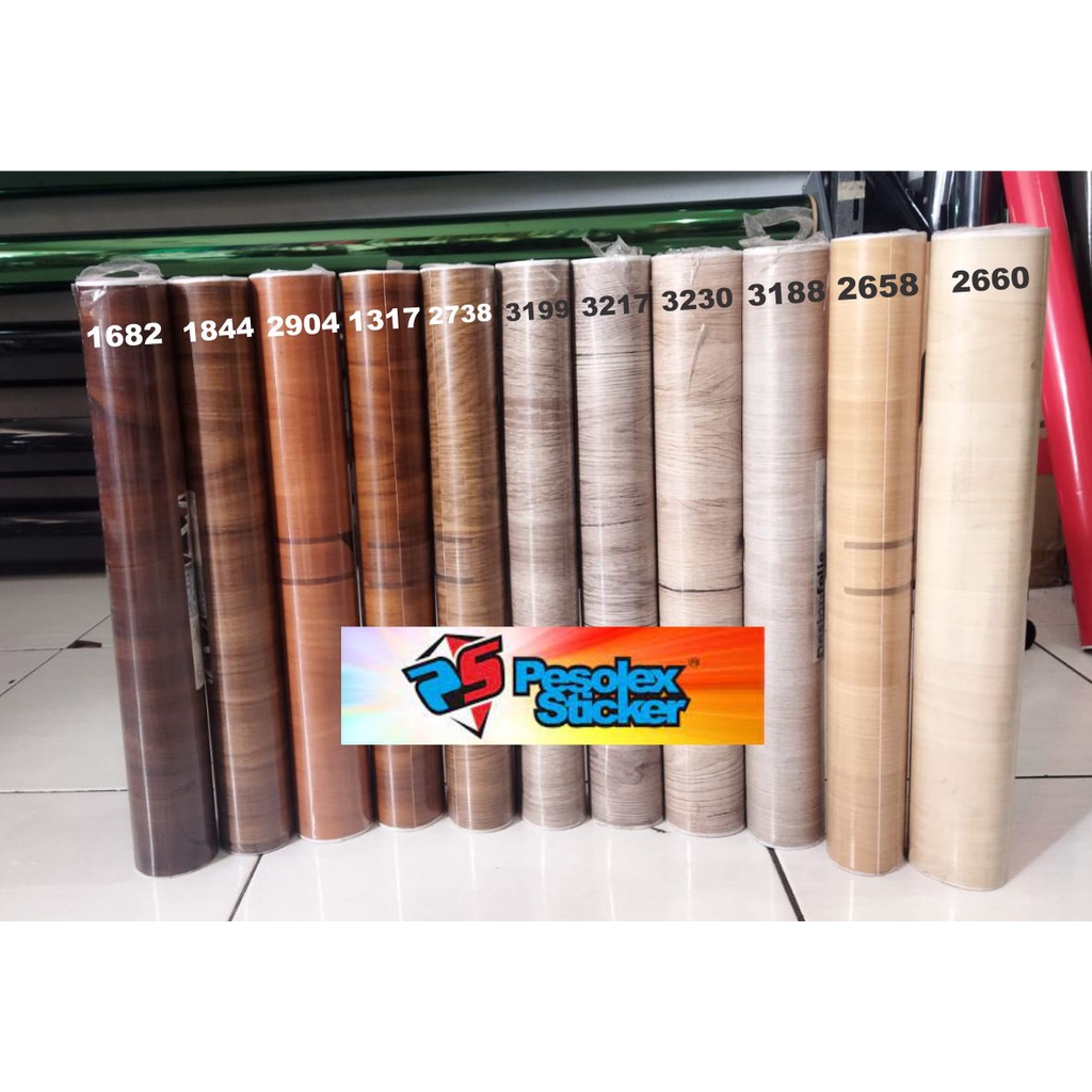 

Sticker Stiker Skotlet Vinyl Dcfix Serat Kayu 45cm x 100cm