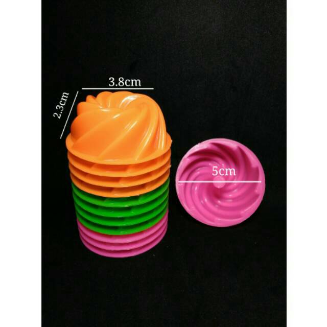 Cetakan Plastik Puding Twister Mini