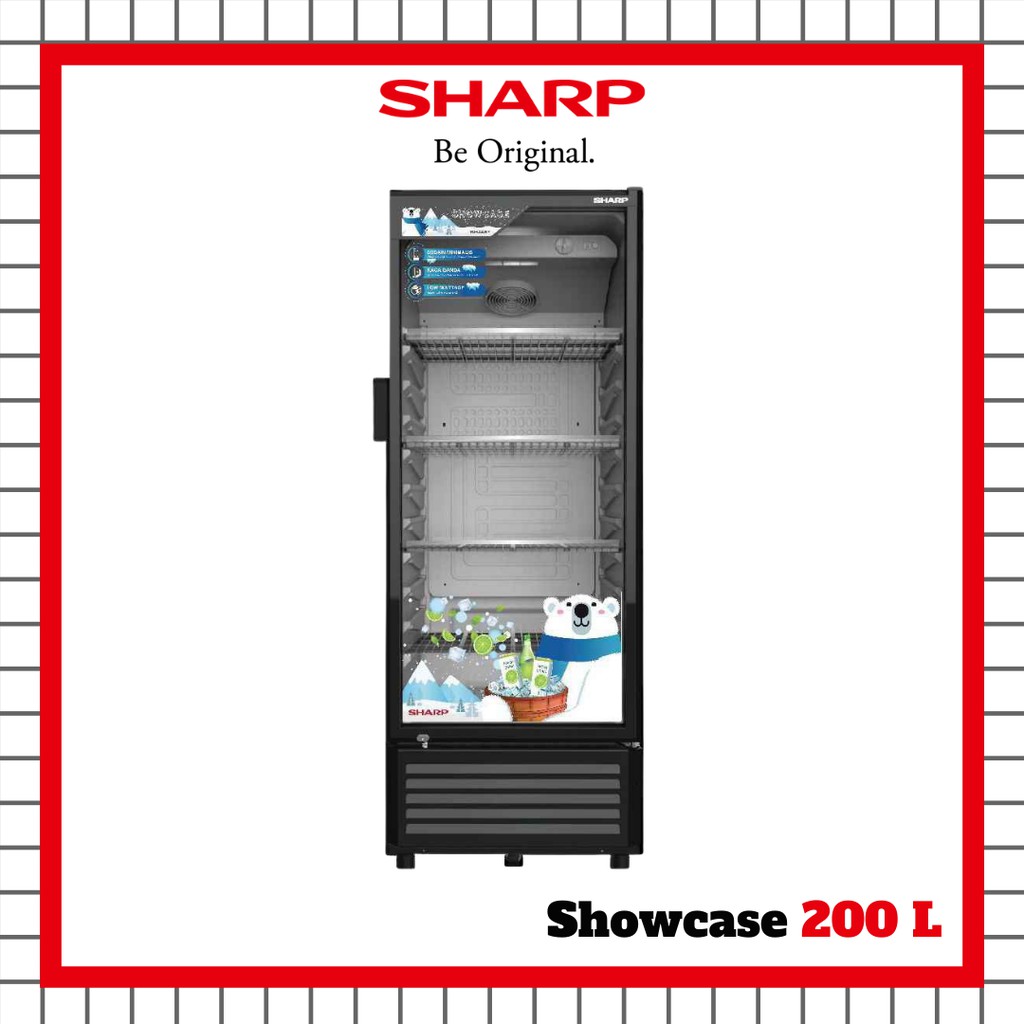 SHOWCASE SHARP 200 LITER SCH-210FS - Black
