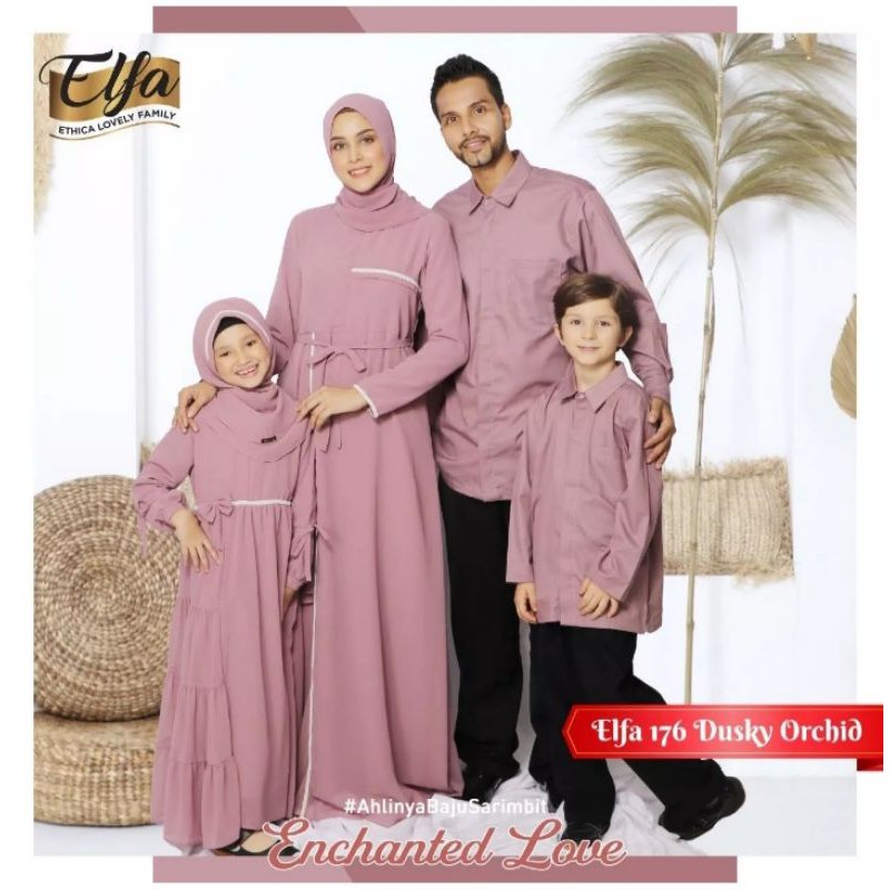 ETHICA Gamis Kagumi 178 / Koko Kahfi 129 - Dusky Orchid #Sarimbit Terbaru 2021 Elfa 176 #Baju Remaja