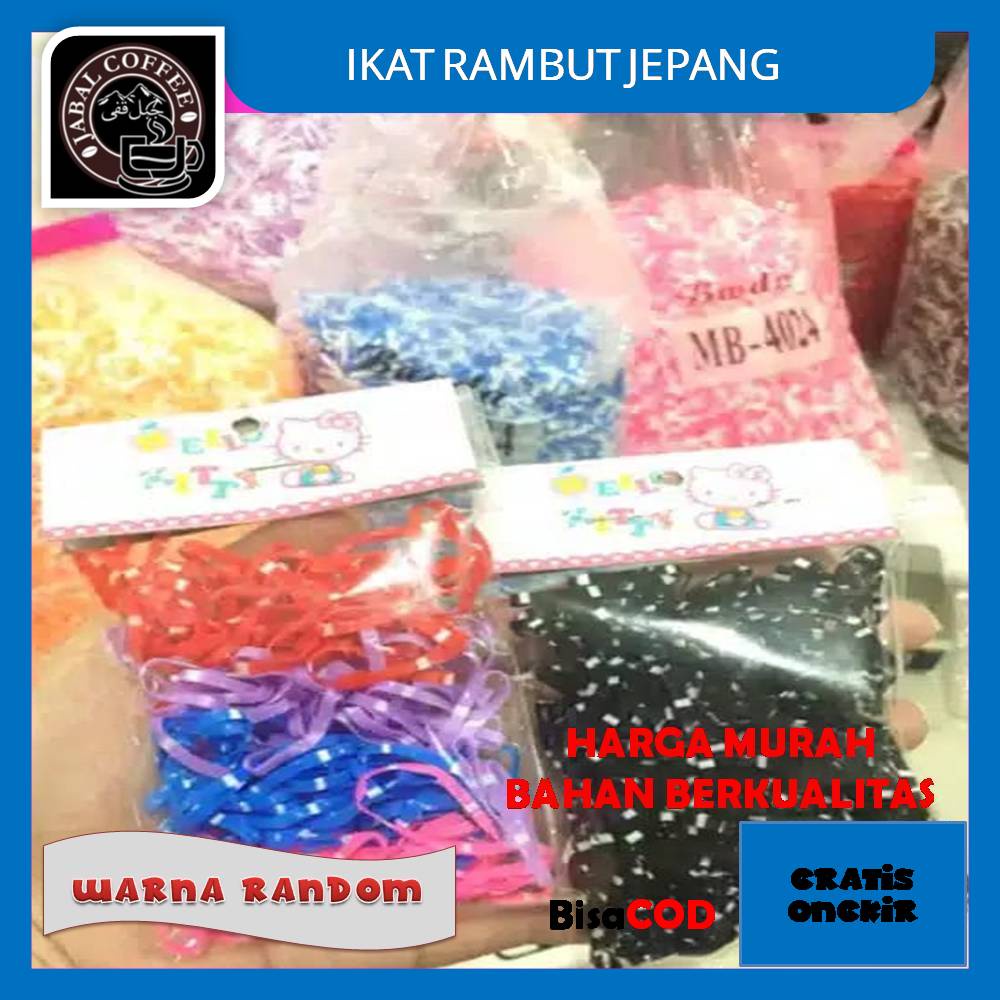 Ikat Rambut Jepang Warna Warni / Karet Ikat Rambut Jepang Elastis Kode 043