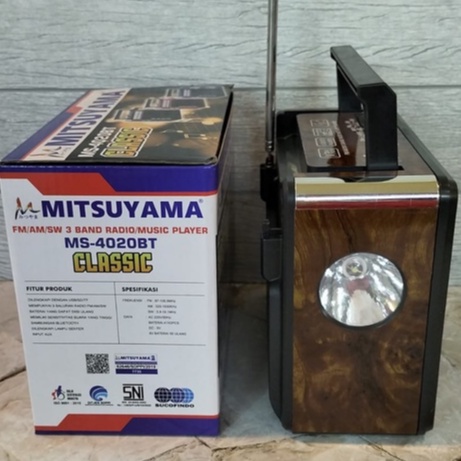 RADIO KLASIK MEREK MITSUYAMA MS-4020BT TIPE CLASIC