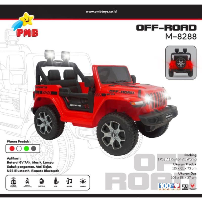 Mainan Mobil Aki Jepp Offroad PMB M 8288
