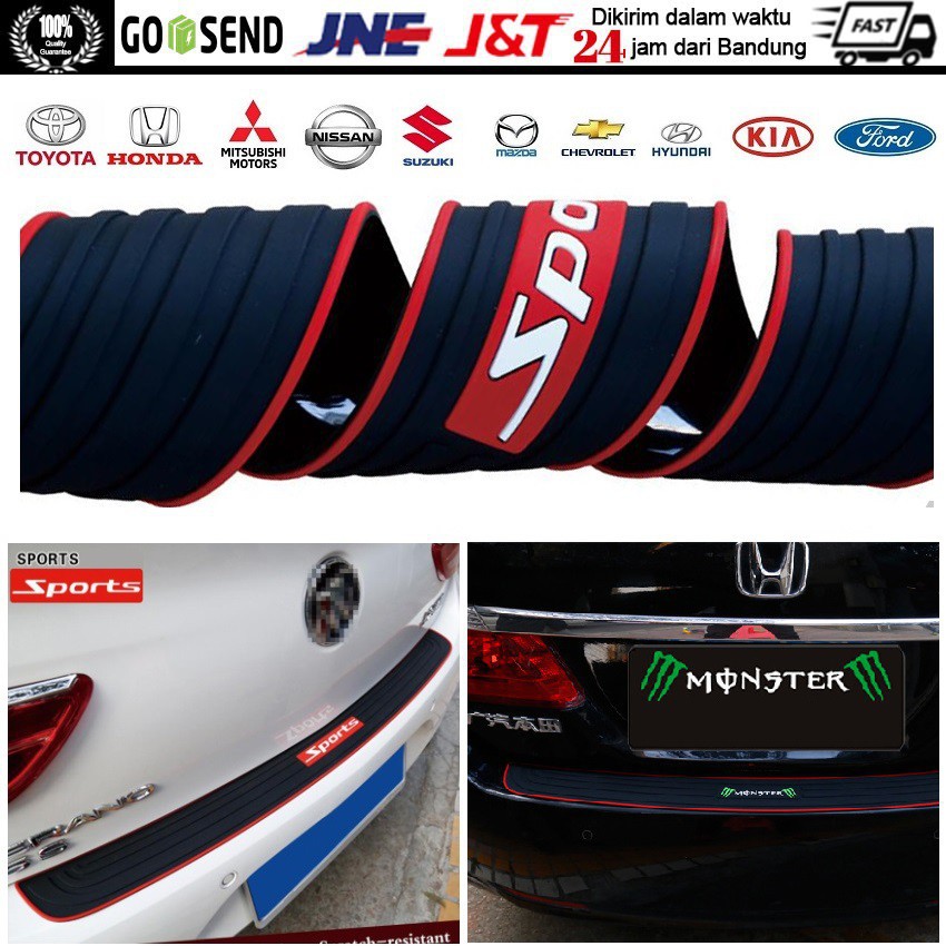 Mobil Kendaraan Bumper Belakang Trunk Sill Karet Goresan Pelindung Bumper Bagasi