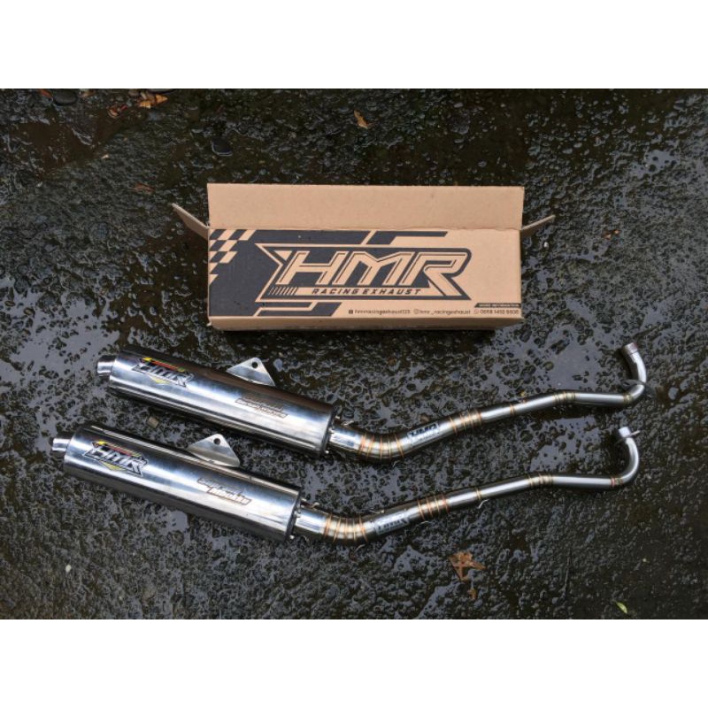 knalpot  Supra 125 model standar by HMR RACING EXHAUST(sudah ada bautnya)