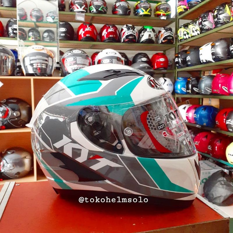 KYT Falcon FR Raid White Green