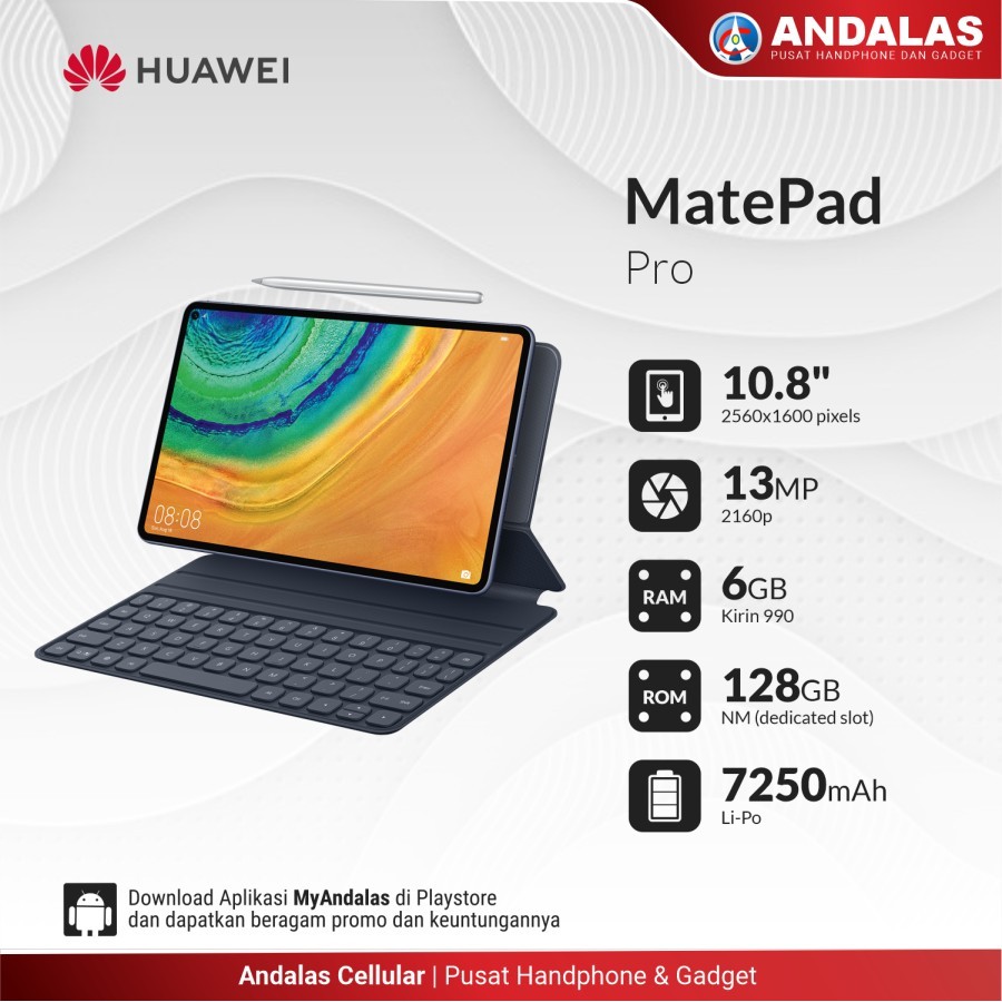 HUAWEI MATEPAD PRO 6/128GB 10.8 INCH GARANSI RESMI