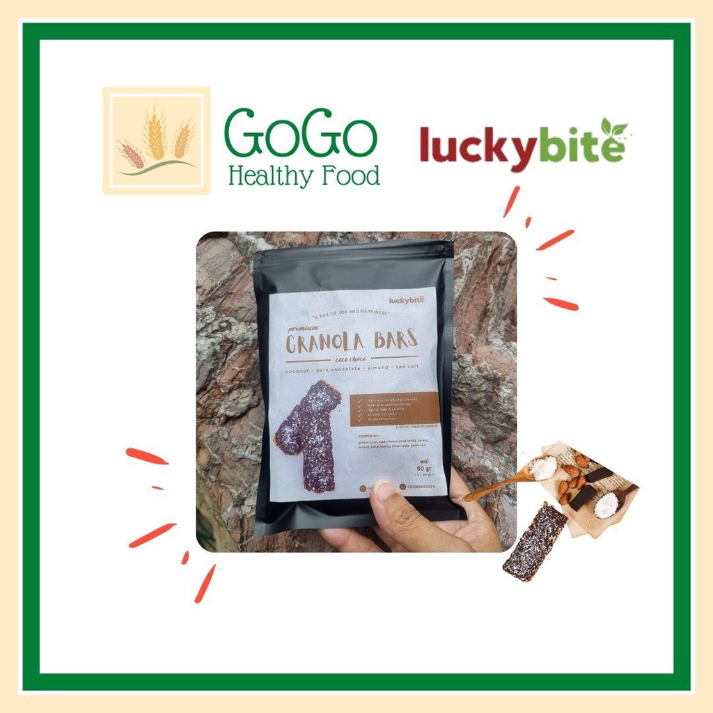

Granola Bar Snack Oatmeal Ibu Hamil Diet Sehat Coco Choco Luckybite