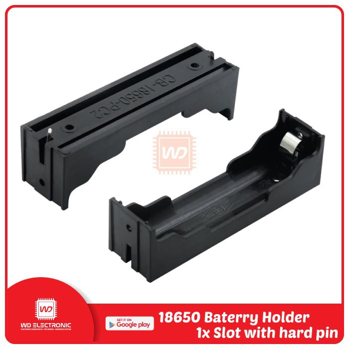 Battery Holder 18650 1 Slot Plat Lempeng Kotak Baterai 18650 Pararel 1