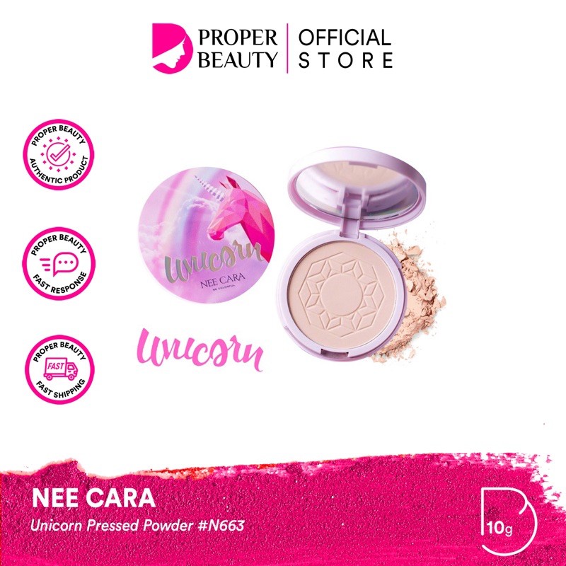 NEE CARA Unicorn Pressed Powder #N663 Thailand / Compact / Bedak Padat / Silky Smooth Oil Absorbing