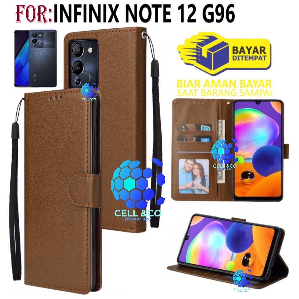 NEW INFINIX NOTE 12 G96 TERBARU CASE FLIP LEATHER WALLET PREMIUM FLIP CASE BUKA TUTUP KESING HP CASING FLIP CASE WALLET INFINIX NOTE 12 G96