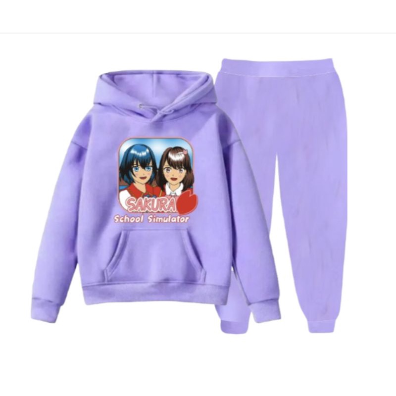 setelan hoodie anak sakura school simulator/setelan celana panjang anak/model terkini/umur 3-17 tahun bisa COD