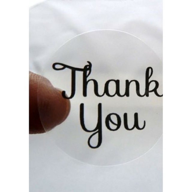 

Stiker bening transparan Label produk / segel ukuran A3