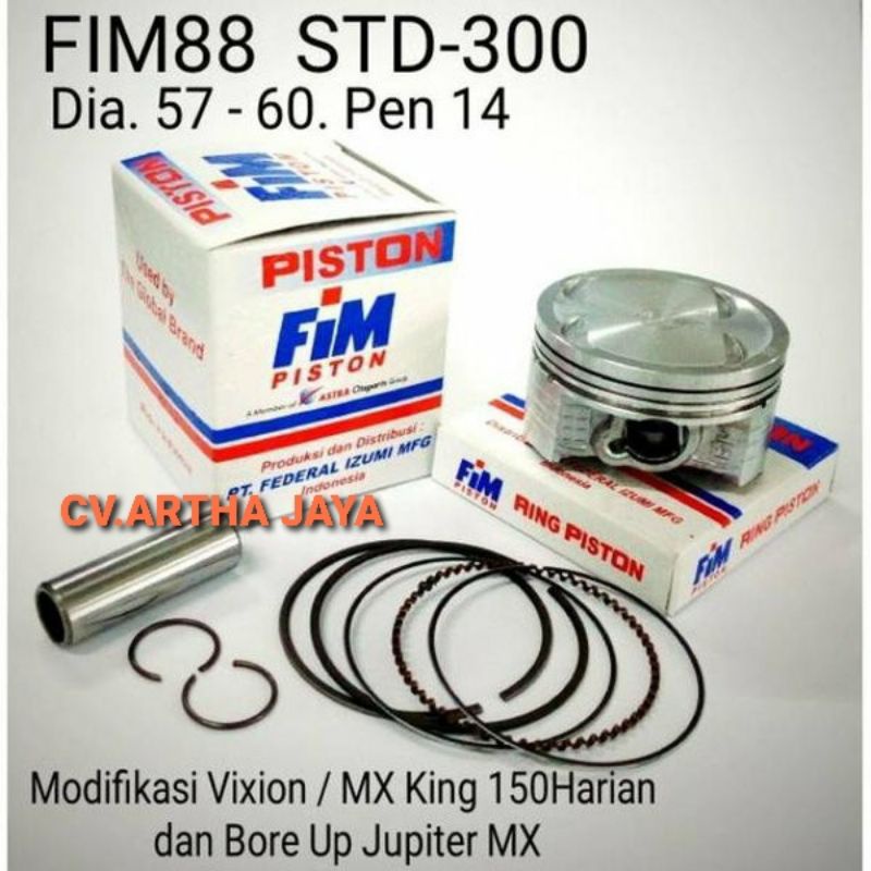 PISTON KIT FIM FIM88 YAMAHA VIXION / VIXION NEW / MX KING 150 / R 15 / R15 V1 / R15 V2 ( 57 / 57,5 / 58 / 58,5 / 59 / 59,5 / 60 ) ( STD / 050 / 100 / 150 / 200 / 250 / 300 ) ( PEN 14 / PIN 14 )-4
