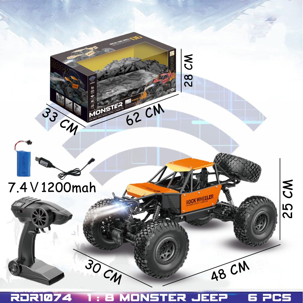 MURAH RDR1074 RC Rock Crawler Offroad Off Road  Buggy Pasir Gunung Monster Mainan Anak Mobil Remote Control  Hobi Murah RADAR