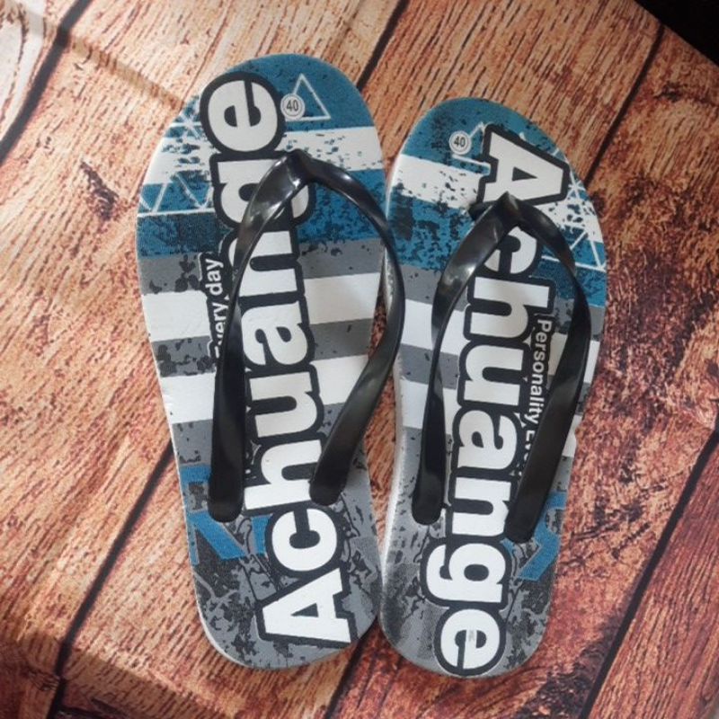 SANDAL JEPIT PRIA MOTIF ACHUANGE-Biru