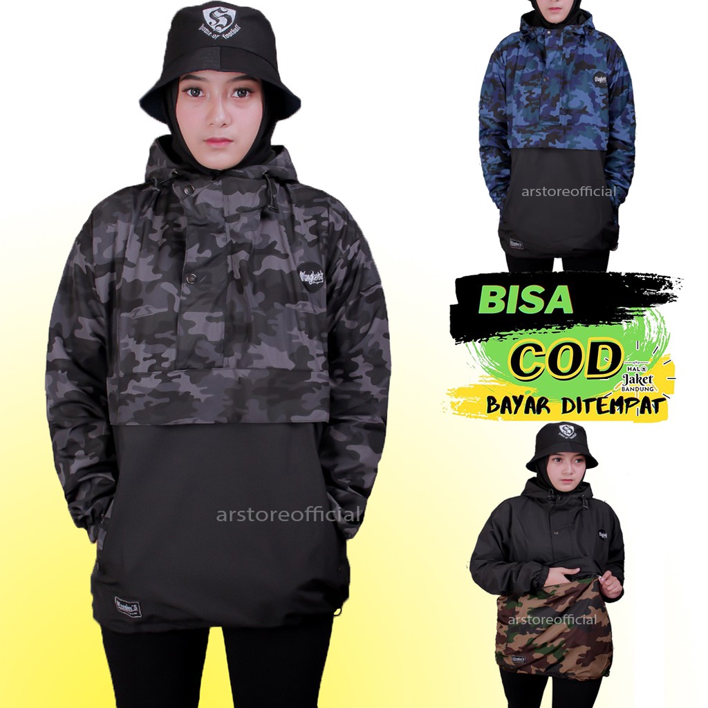 Jaket Cagoule Camo Cewek Original Wangkers / Jaket Cougle Cewek