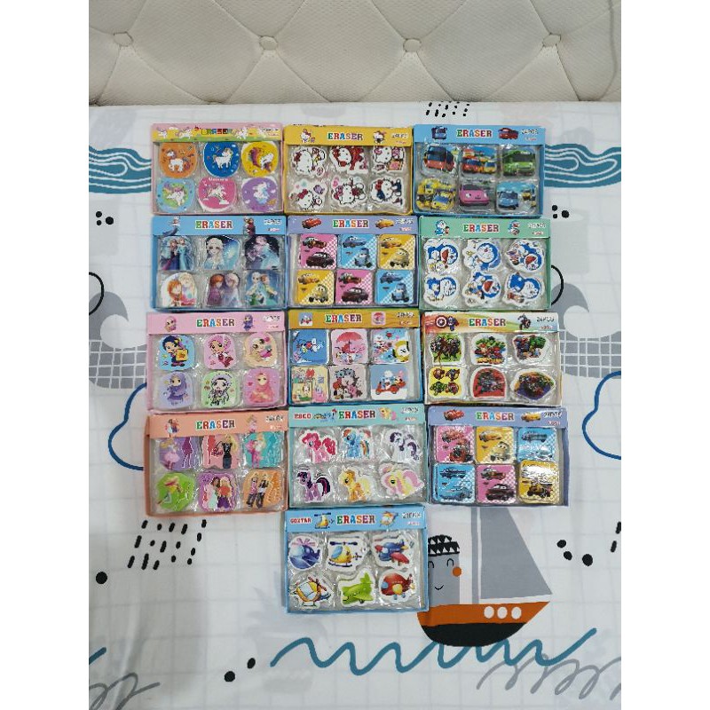 (24pc) penghapus murah/hapusan karakter/stip fancy/OB KECIL-1