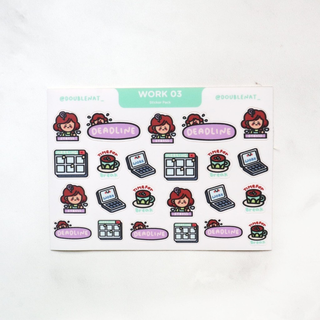 

DoubleNat Work 3 sticker - Kerja Kantor Planner Journal