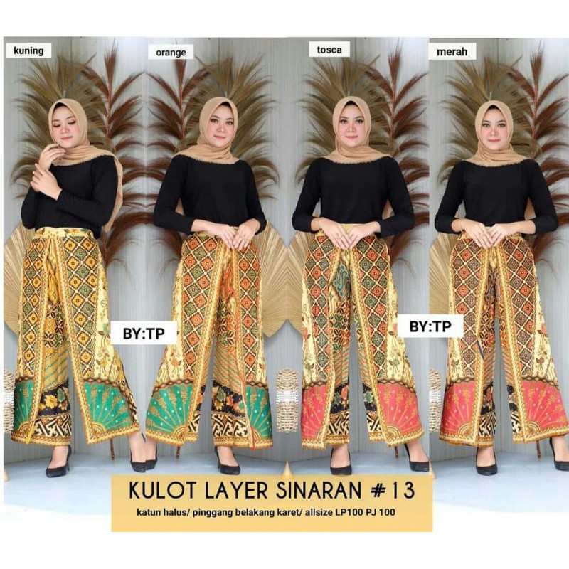 kulot batik layer sinaran