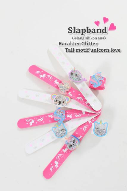 SLAPBAND GELANG ANAK UNICORN GLITTER