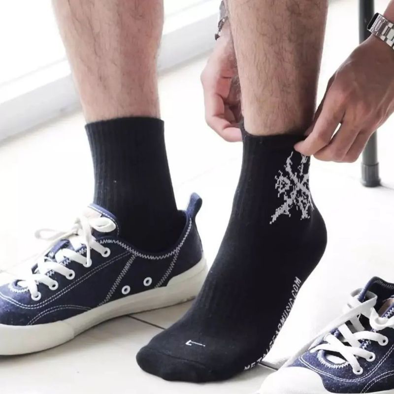 COD✅ KAOS KAKI BRAND GARASI REBEL - KAOS KAKI PRIA WANITA - KAOS KAKI BAND - SHOCK METAL IDDM SHOCK 