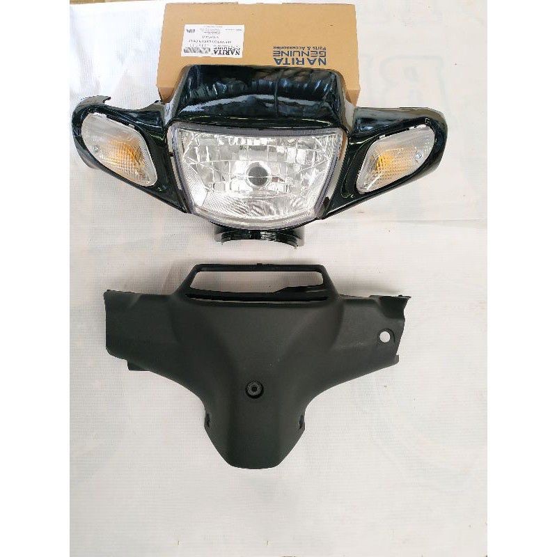 batok kepala fiz fizr batok depan belakng sett lampu sein warna hitam batok fiz fizr warna hitam