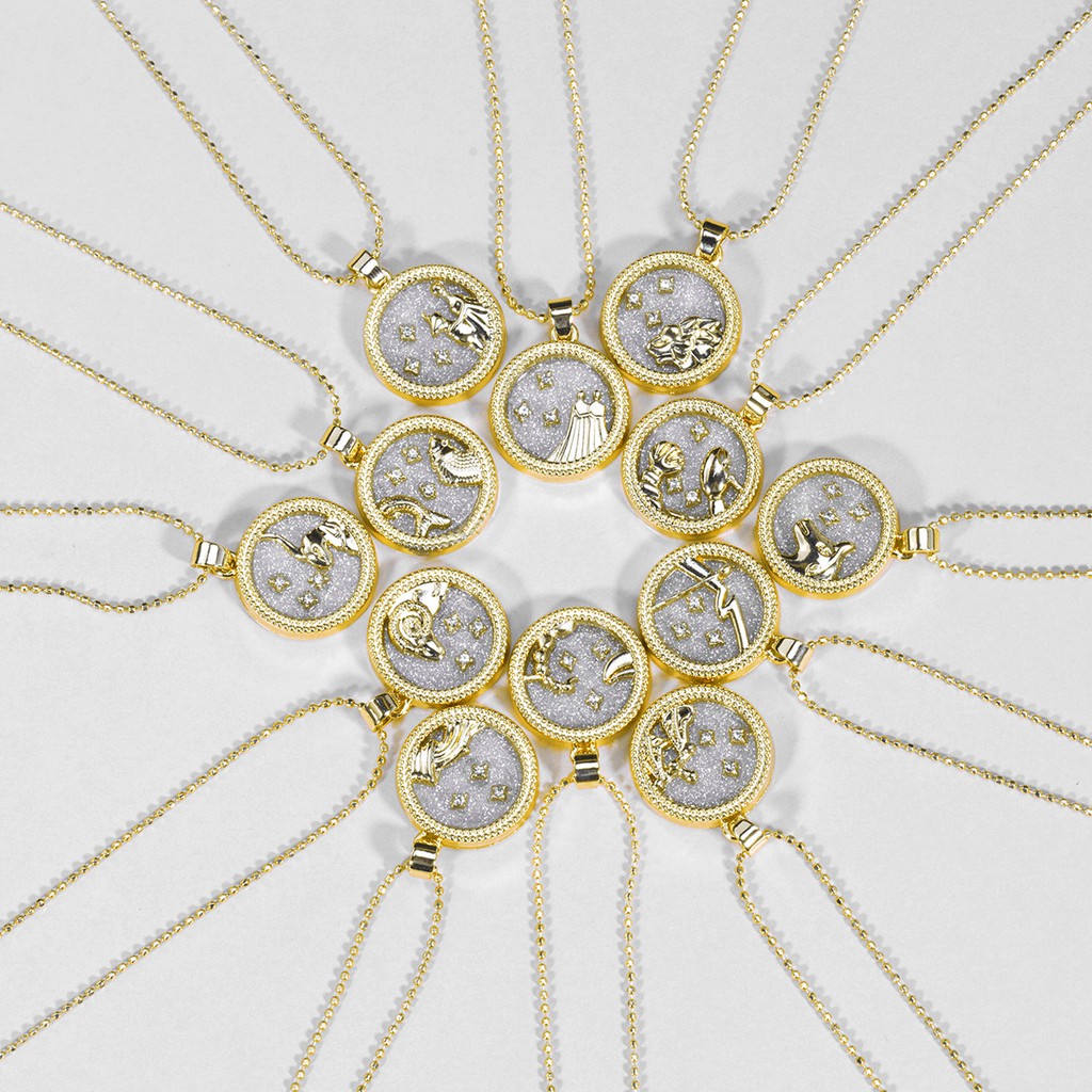 Kalung Rantai Klavikula Dengan Liontin Kartu Kertas Konstelasi Untuk Hadiah Wanita